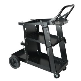 VEVOR Welding Cart, 3-Tier Welder Cart Heavy Duty with 400 Lbs Weight Capacity, 360¬∞ Swivel Wheels, Tank Storage Safety Chains, Rolling MIG Welder Ca