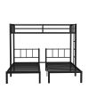 Twin over Twin & Twin Bunk Beds for 3, Twin XL over Twin & Twin Bunk Bed Metal Triple Bunk Bed