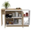 Kitchen Island Ohio, Kitchen, White / Light Oak