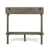 Outdoor Acacia Wood Balcony Bar Table, Gray Finish
