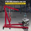 VEVOR Hydraulic Long Ram Jack, 8 Tons/17363 lbs Capacity, with Single Piston Pump and Clevis Base, Manual Cherry Picker w/Handle, for Garage/Shop Cran
