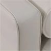 Contemporary Style Off-White 1pc Loveseat Leatherette Upholstered Bench Style Seating Bolster Pillows