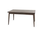Contemporary Walnut Finish 1pc Dining Table Only Solid wood Rectangle Table Melamine MDF Dining Room Furniture
