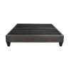 Contemporary 14 in. Platform Mattress Foundation, King Size Upholstered Bed Frame Base, Dark Gray