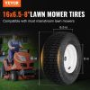 VEVOR Lawn Mower Tires with Rim, 16x6.5-8" Tubeless Tractor Tires, 2-Pack Tire and Wheel Assembly, Turf Pneumatic Tires, 3" Offset Hub, 3/4" Bushing S