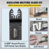 VEVOR 100PCS Oscillating Saw Blades, Quick Release Multitool Blades Kit, HCS Tool Blades for Wood Plastic Metal Nails Bolts, Compatible with Dewalt Dr