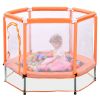 55'' Toddlers Trampoline with Safety Enclosure Net and Balls, Indoor Outdoor Mini Trampoline for Kids