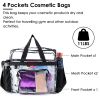 Clear Crossbody Bag Stadium Approved Clear Transparent Shoulder Bag See Through Zip Pouch Tote Bag Handbag with 11LBS Load