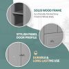 [VIDEO] 30" Bathroom Vanity with Sink, Bathroom Storage Cabinet with Doors and Drawers, Solid Wood Frame, Ceramic Sink, Grey (OLD SKU: JL000002AAG)