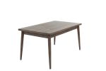 Contemporary Walnut Finish 1pc Dining Table Only Solid wood Rectangle Table Melamine MDF Dining Room Furniture