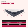14 in. Hybrid Plush Queen Size Foam Mattress, Soft Polyester Knit Cover, Multi-Layer Foam Mattress, White/Gray