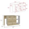 Kitchen Island Ohio, Kitchen, White / Light Oak