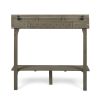 Outdoor Acacia Wood Balcony Bar Table, Gray Finish