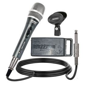 5 Core Mic Karaoke Dynamic Handheld XLR Microphone for Professional Vocal Recording Live Stage Singing Music Neodymium 1/4 Corded Wired Micr√≥fono - N (Color: Black)