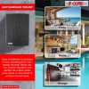 5 Core Outdoor Speakers Stereo In Wall Speaker Pair 100W Peak Passive Outside Surface Mount Wired Waterproof Patio House Garage Indoor Exterior Audio