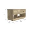 Tulip Storage Bench, Two Drawers, Two Shelves