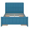 Full Size Platform Bed with Drawers and Storage Shelves