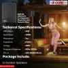 5 Core Outdoor Speakers Stereo In Wall Speaker Pair 100W Peak Passive Outside Surface Mount Wired Waterproof Patio House Garage Indoor Exterior Audio